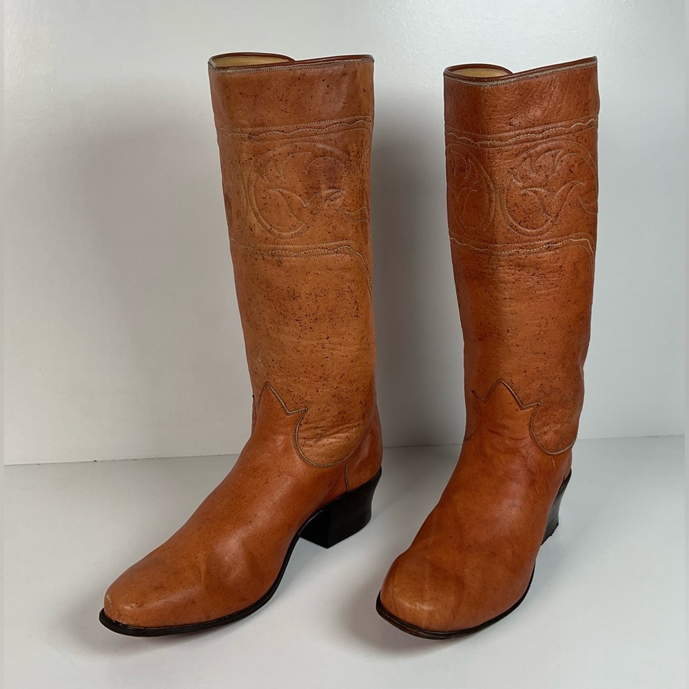 Vintage Tony Lama Cavalry Cowboy Boots | Gold Label | Men’s 7 | Women’s 8